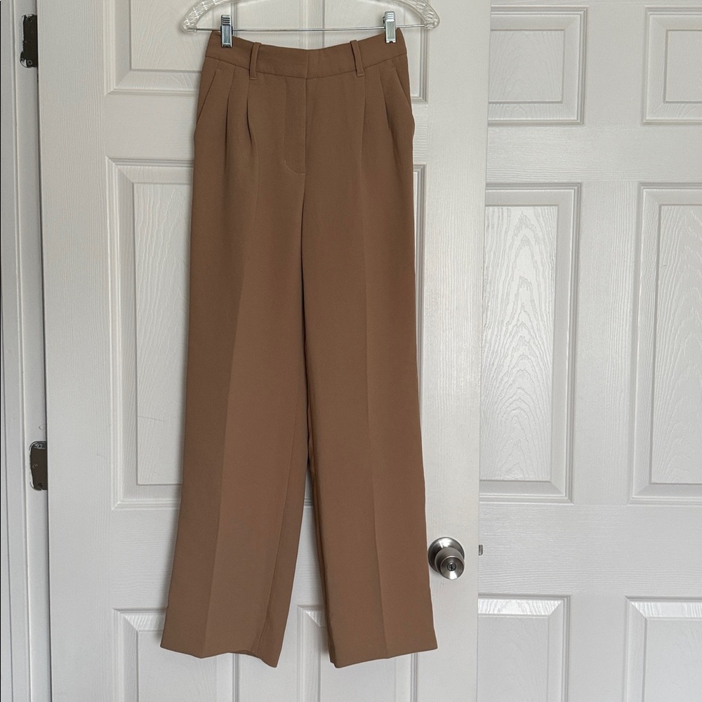 Aritzia Wilfred Gold Camel Effortless Pants 0